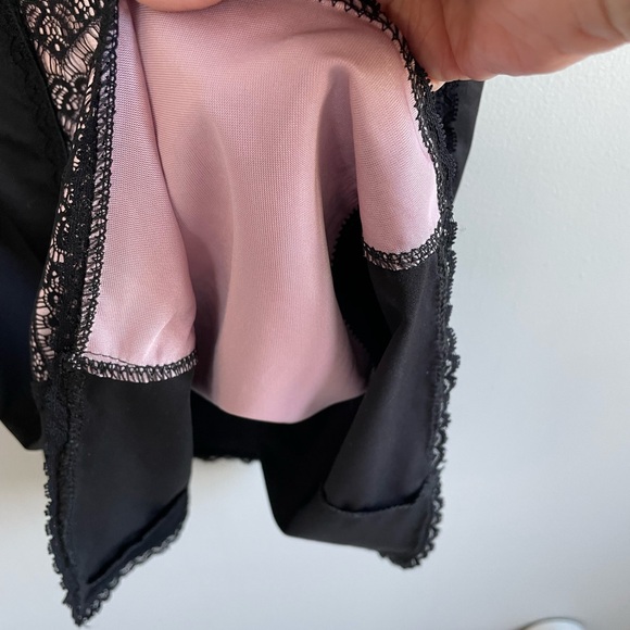 BLACK PINK MARILYN MONROE SLIP PADDED BRA LACE ADJUSTABLE STRAPS STRETCH - Picture 9 of 16